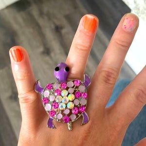 Purple turtle ring